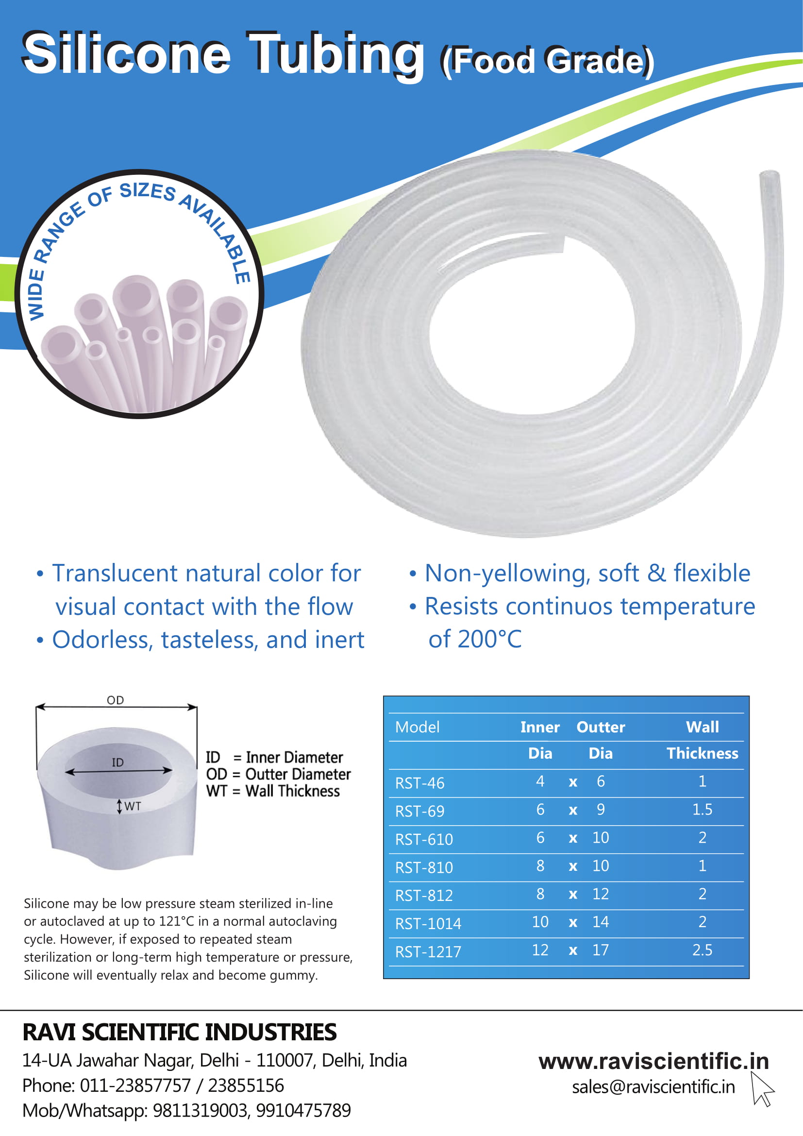 Food Grade Silicone Tubing Pamphlet